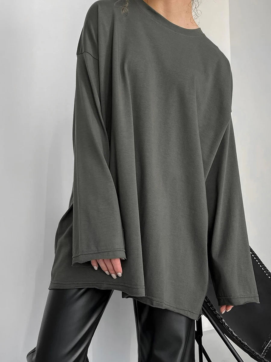 Přesně velké tričko s dlouhým rukávem