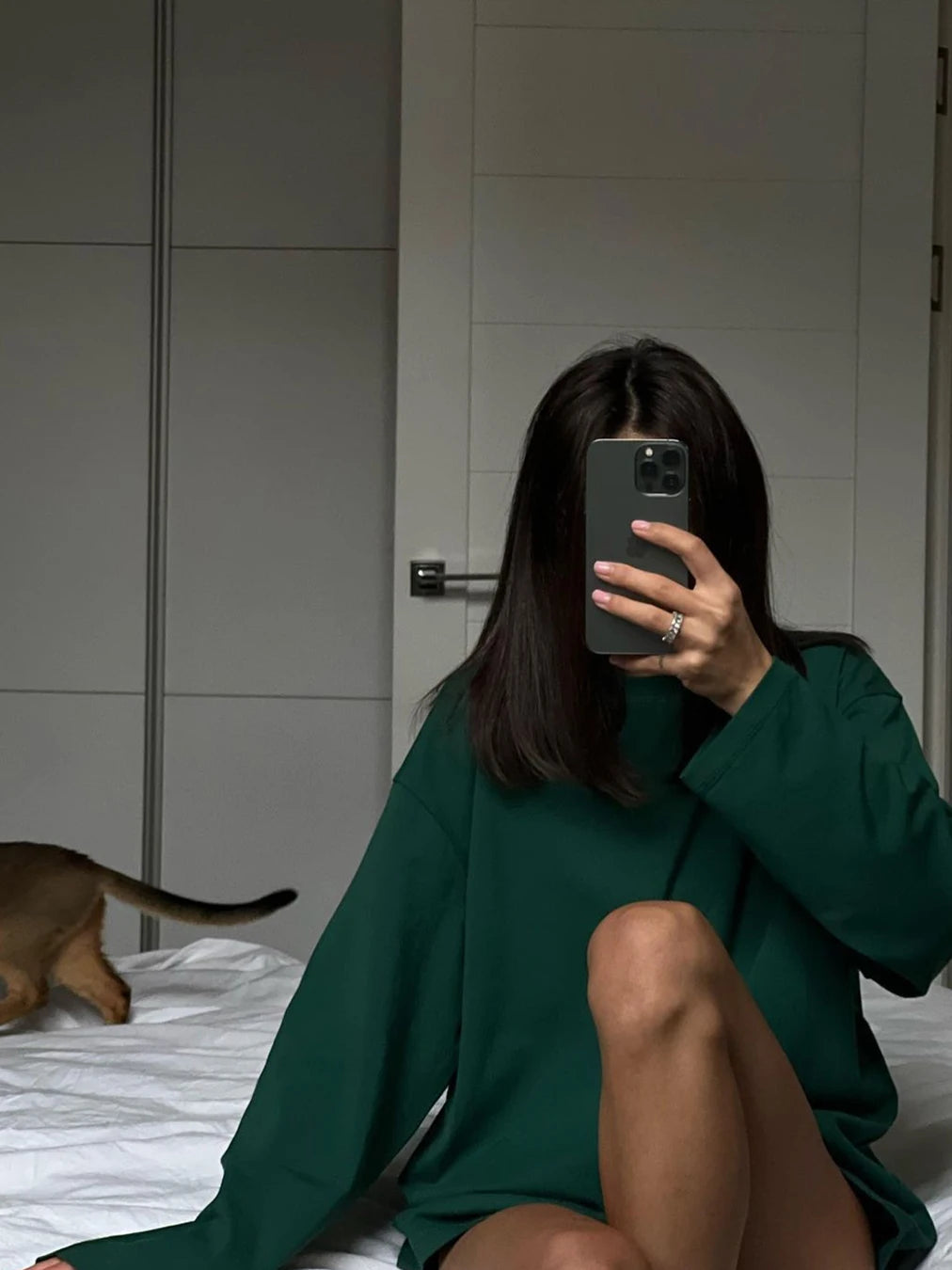 Přesně velké tričko s dlouhým rukávem